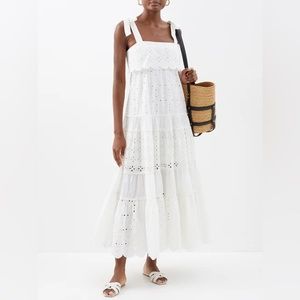 SOLD NWT ALÉMAIS Evie Eyelet Cotton Maxi Dress 4 UK (0 US)